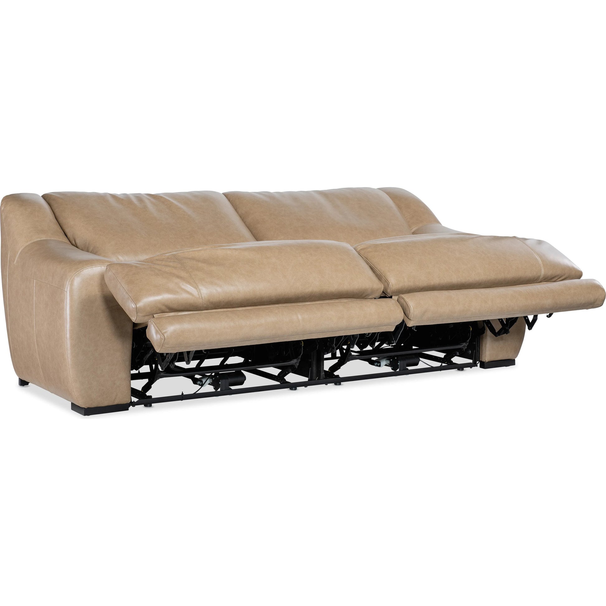 Wayward Power Sofa with Power Headrest by Hooker Furniture in brown and dark wood. Made from unique in a traditional style.