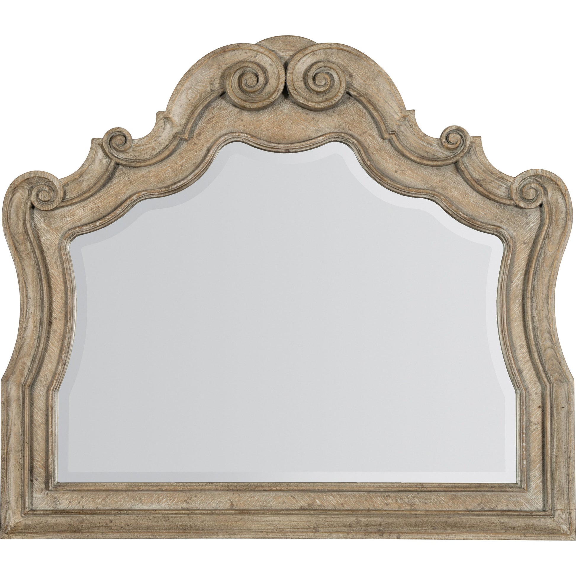 Castella Mirror by Hooker Furniture in antique slate. Made from walnut veneers with mirror in a traditional style.