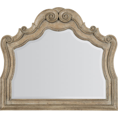 Castella Mirror by Hooker Furniture in antique slate. Made from walnut veneers with mirror in a traditional style.