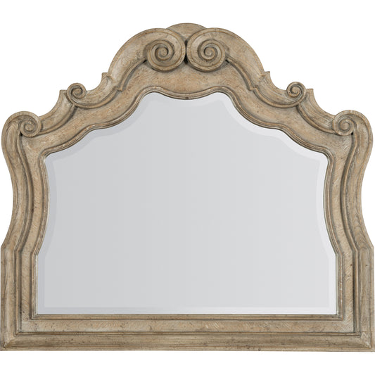 Castella Mirror by Hooker Furniture in antique slate. Made from walnut veneers with mirror in a traditional style.