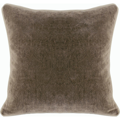 Harriet Velvet Throw Pillow, Brown by Villa by Classic Home. Made from 100% cotton velvet in a modern style.