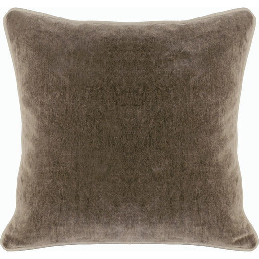 Harriet Velvet Throw Pillow, Brown by Villa by Classic Home. Made from 100% cotton velvet in a modern style.
