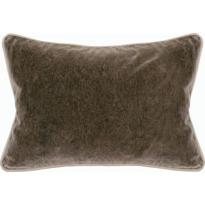 Harriet Velvet Throw Pillow, Brown by Villa by Classic Home. Made from 100% cotton velvet in a modern style.