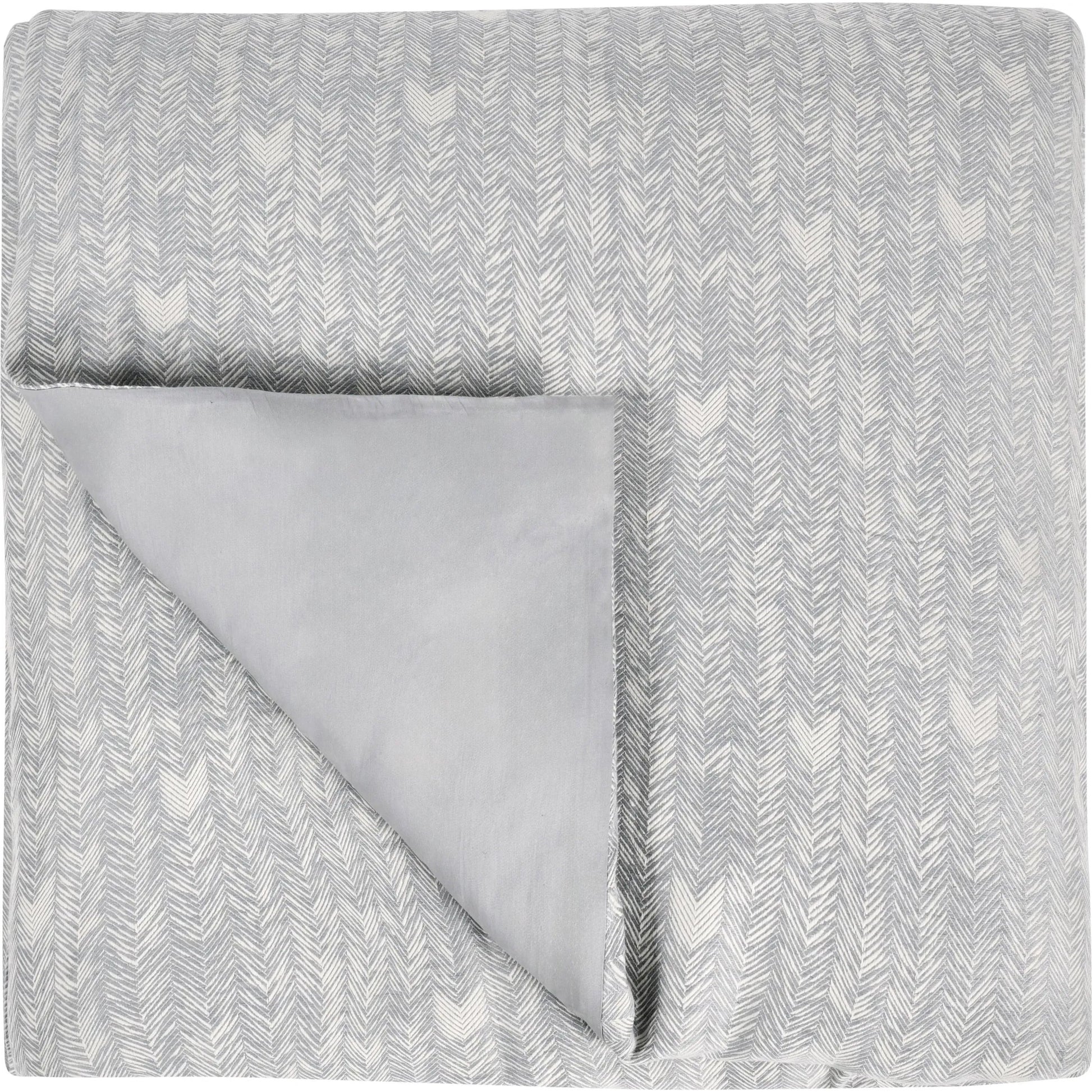 Lana 100% Cotton Gray Embroidered Duvet by Villa by Classic Home in gray. Made from 100% cotton in a transitional style.
