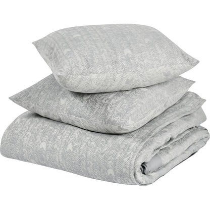 Lana 100% Cotton Gray Embroidered Duvet by Villa by Classic Home in gray. Made from 100% cotton in a transitional style.