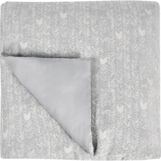Lana 100% Cotton Gray Embroidered Duvet by Villa by Classic Home in gray. Made from 100% cotton in a unique style.