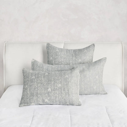 Lana 100% Cotton Gray Embroidered Pillow by Villa by Classic Home in gray. Made from 100% cotton in a transitional style.