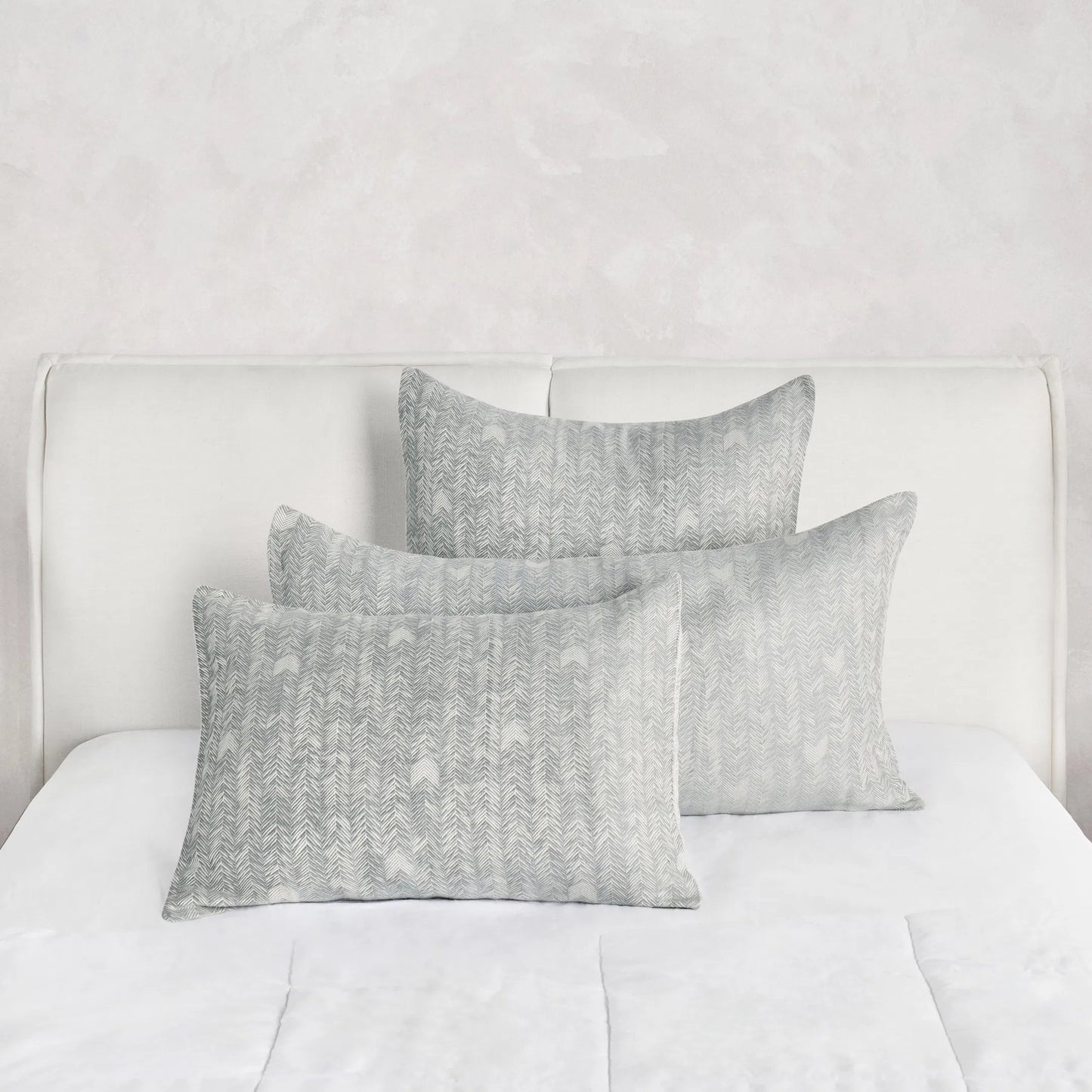 014 SI-2223107 | Lifestyle | Lana 100% Cotton Gray Embroidered Pillow by Villa by Classic Home in gray. Made from 100% cotton in a transitional style.