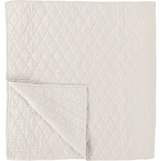 Lana 100% Cotton Quilt by Villa by Classic Home in ivory. Made from 100% textured cotton in a unique style.