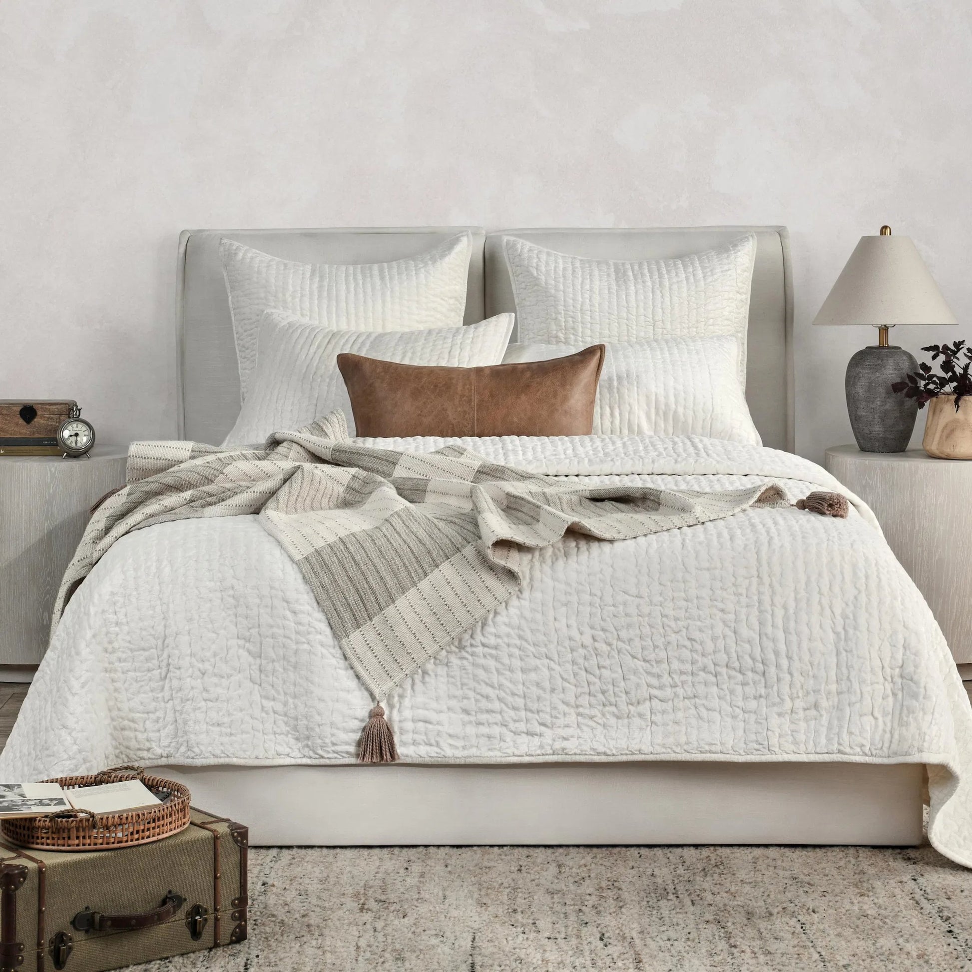 Dimitry 100% Rayon Velvet Bay Quilt by Villa by Classic Home. Made from unique in a modern style.