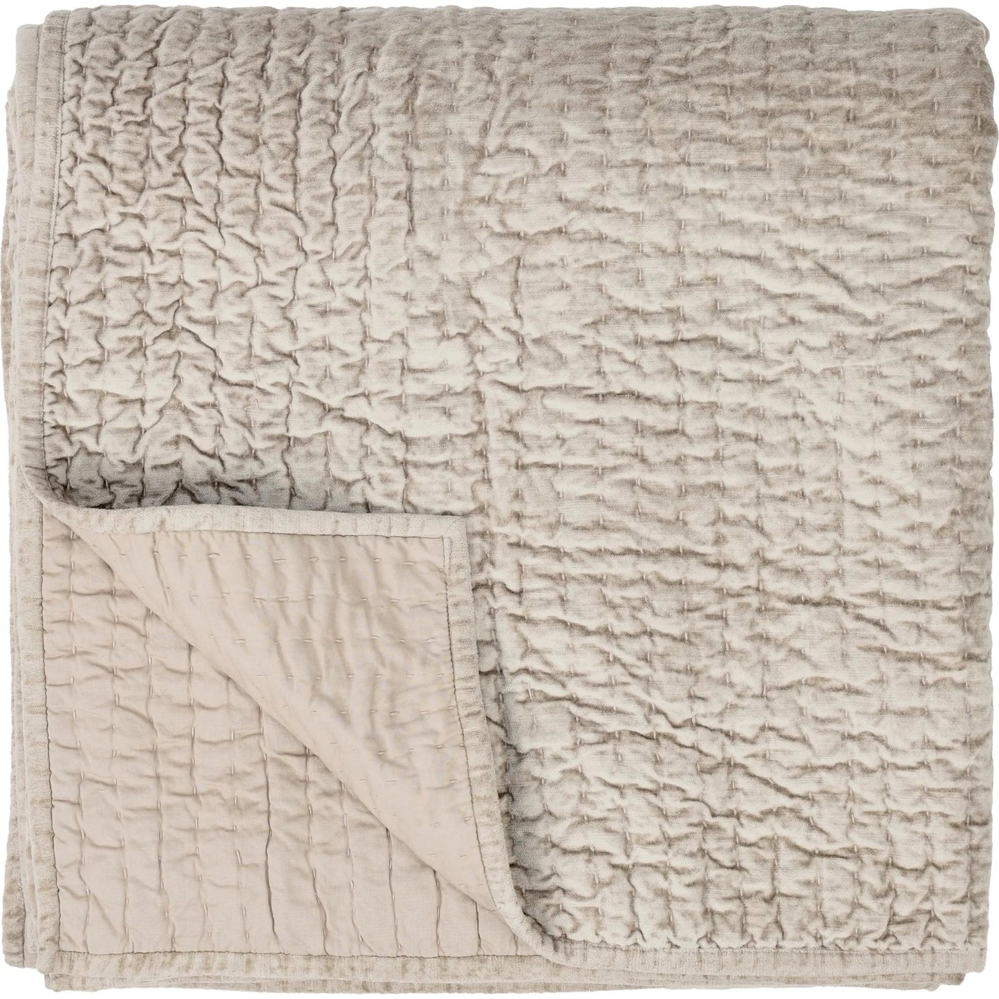 004 SI-2355314 | Primary Silo | Dimitry Velvet Fabric Quilt by Villa by Classic Home. Made from front: 100% rayon velvet, back: 100% solid cotton sateen back in a modern style.