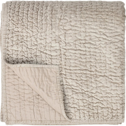 Dimitry Velvet Fabric Quilt by Villa by Classic Home. Made from front: 100% rayon velvet, back: 100% solid cotton sateen back in a modern style.