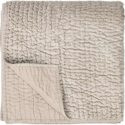 Dimitry Velvet Fabric Quilt by Villa by Classic Home. Made from front: 100% rayon velvet, back: 100% solid cotton sateen back in a modern style.
