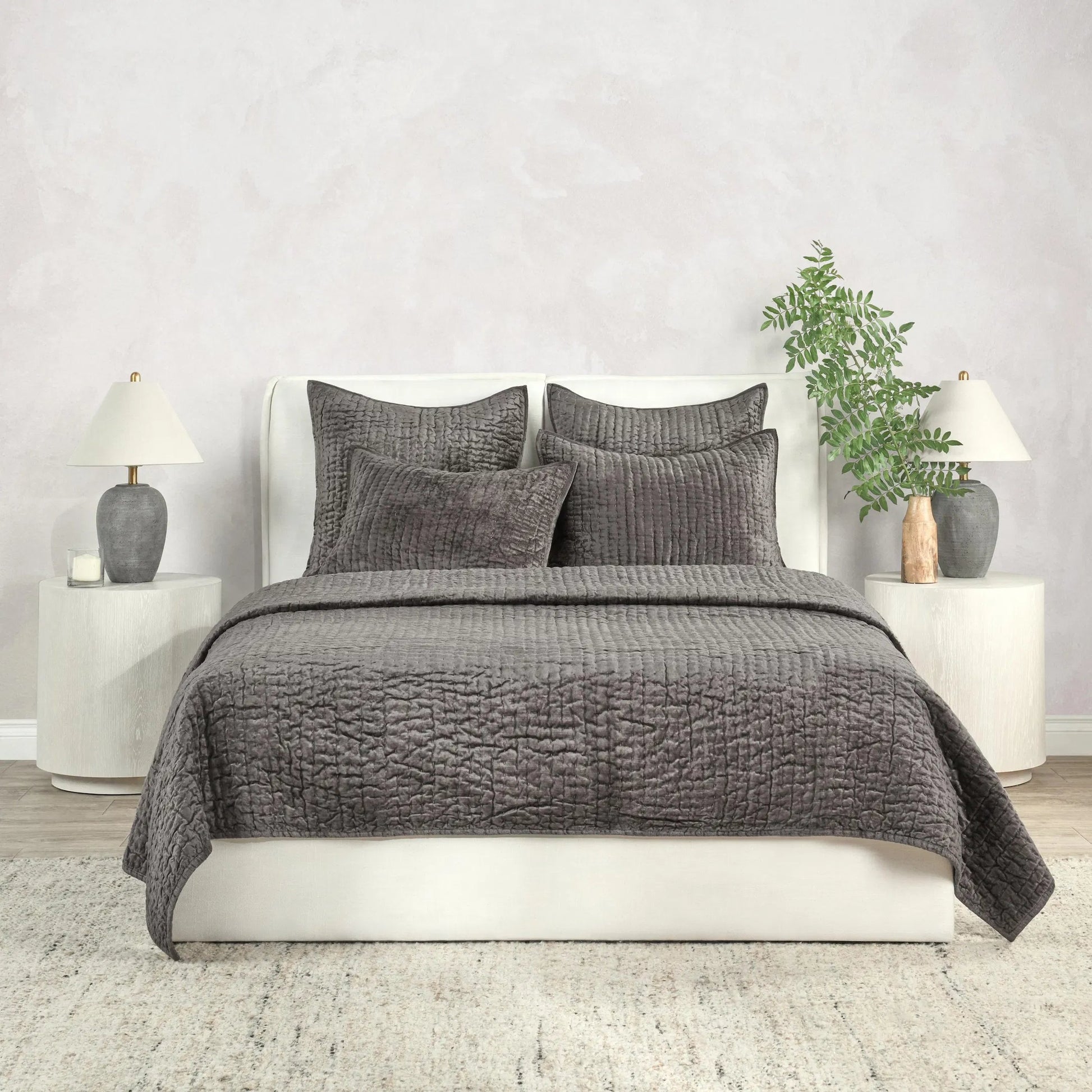 Dimitry 100% Rayon Velvet Bay Quilt by Villa by Classic Home. Made from unique in a modern style.