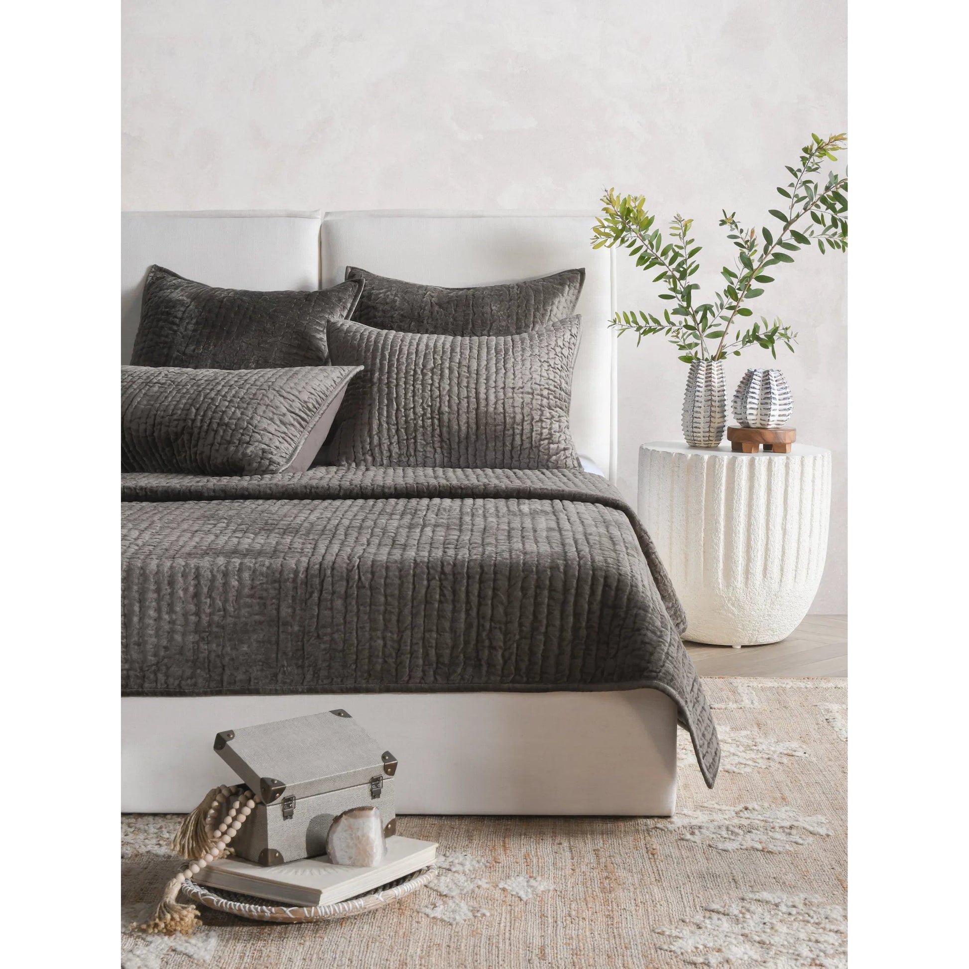 Dimitry 100% Rayon Velvet Bay Quilt by Villa by Classic Home. Made from unique in a modern style.