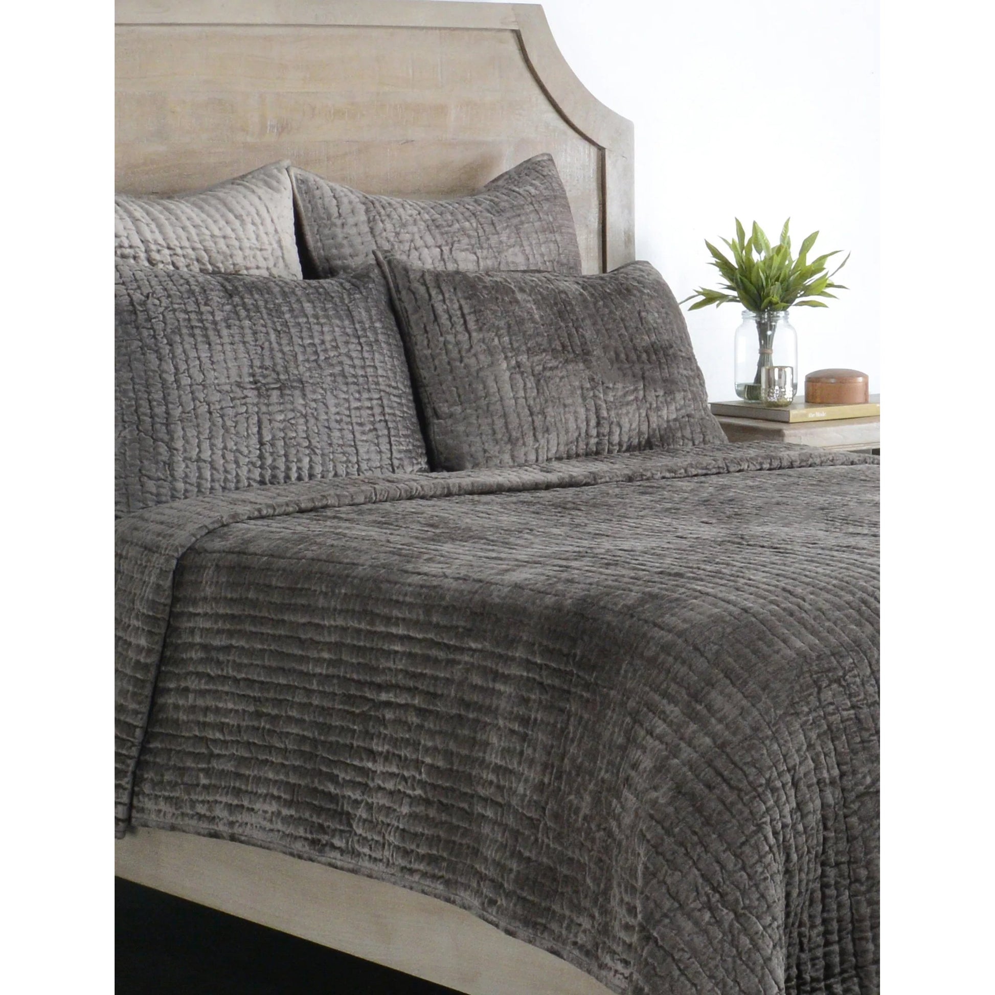 Dimitry 100% Rayon Velvet Euro Sham by Villa by Classic Home. Made from front: 100% rayon velvet; back: 100% solid cotton back in a modern style.