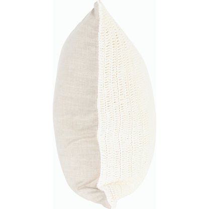 Marcie Knitted Throw Pillow by Villa by Classic Home. Made from 100% belgian flax linen in a modern style.