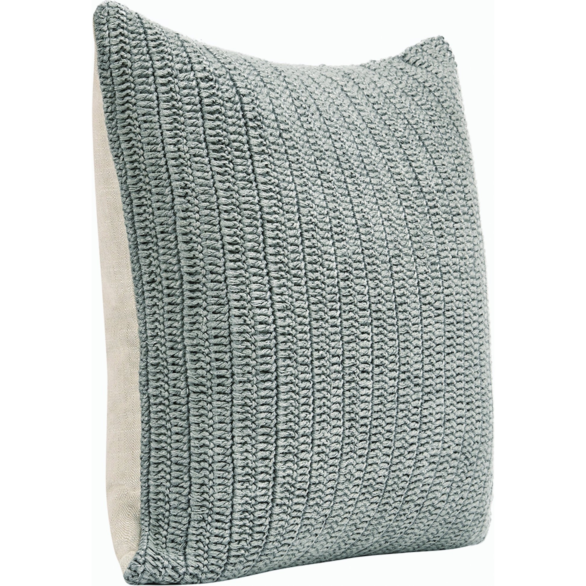 Marcie Knitted Throw Pillow by Villa by Classic Home. Made from 100% belgian flax linen in a modern style.