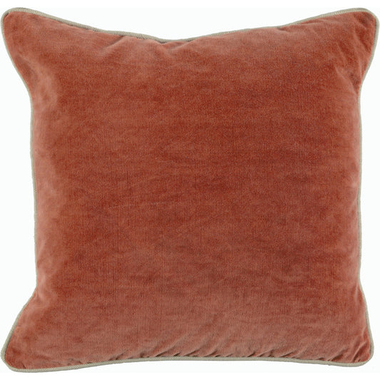 Harriet Velvet Throw Pillow, Brown by Villa by Classic Home. Made from 100% cotton velvet in a modern style.