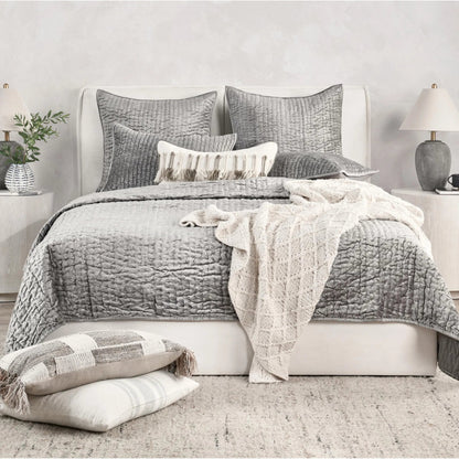 Dimitry 100% Rayon Velvet Bay Quilt by Villa by Classic Home. Made from unique in a modern style.