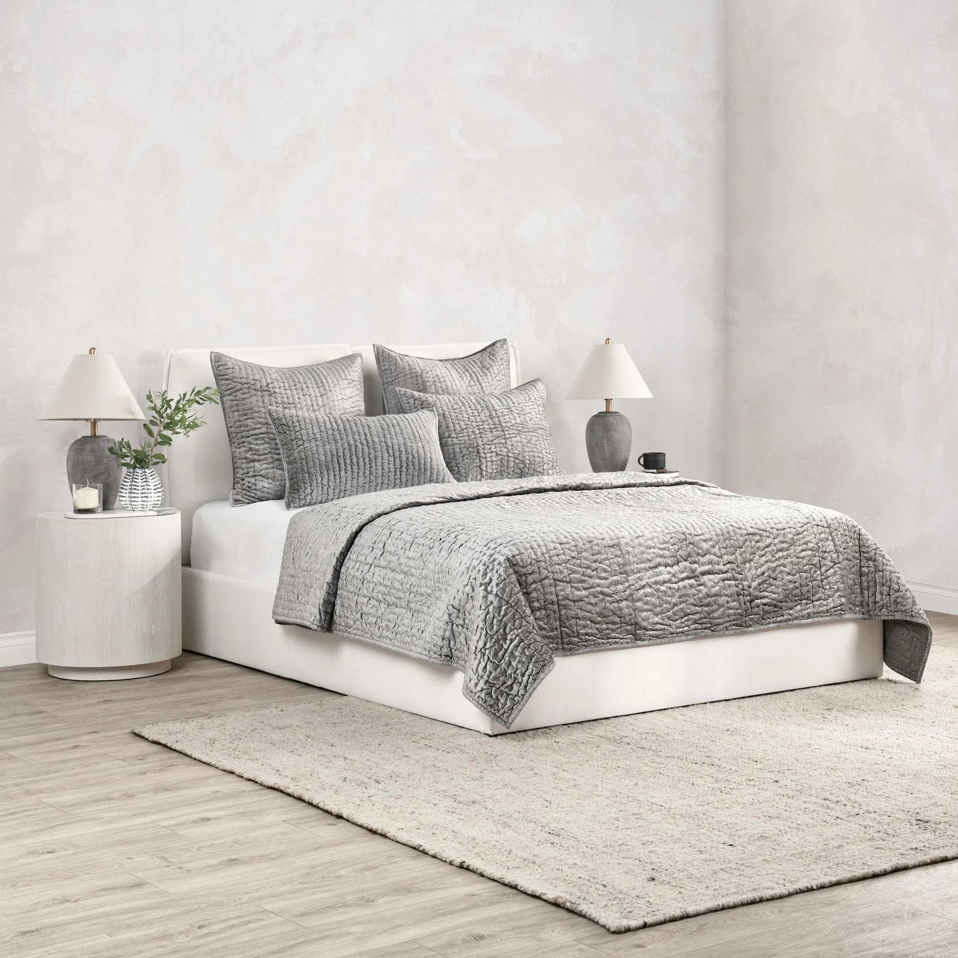 Dimitry 100% Rayon Velvet Bay Quilt by Villa by Classic Home. Made from unique in a modern style.