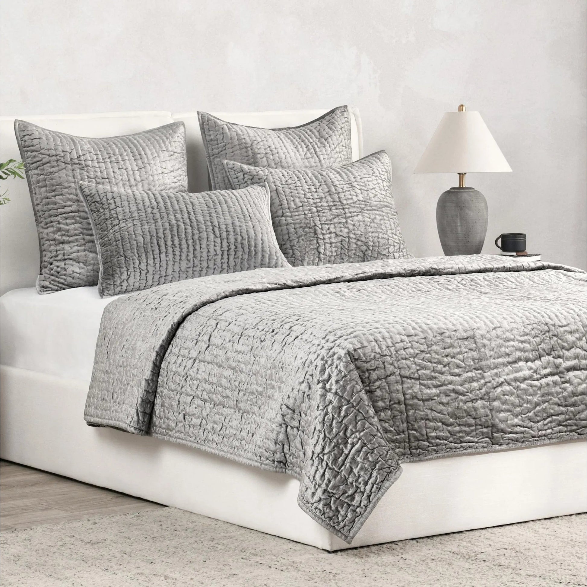 Dimitry 100% Rayon Velvet Bay Quilt by Villa by Classic Home. Made from unique in a modern style.