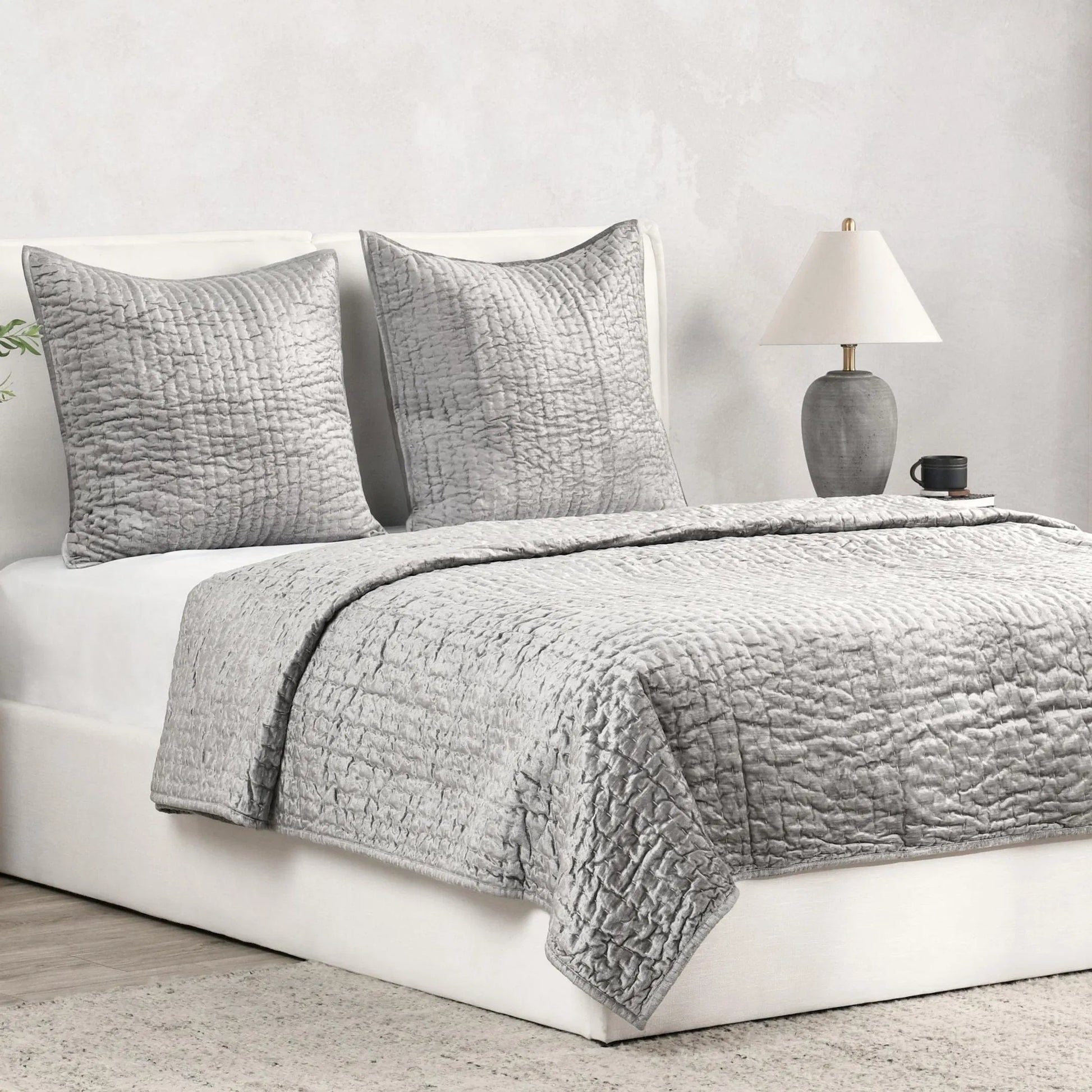 Dimitry 100% Rayon Velvet Euro Sham by Villa by Classic Home. Made from front: 100% rayon velvet; back: 100% solid cotton back in a modern style.