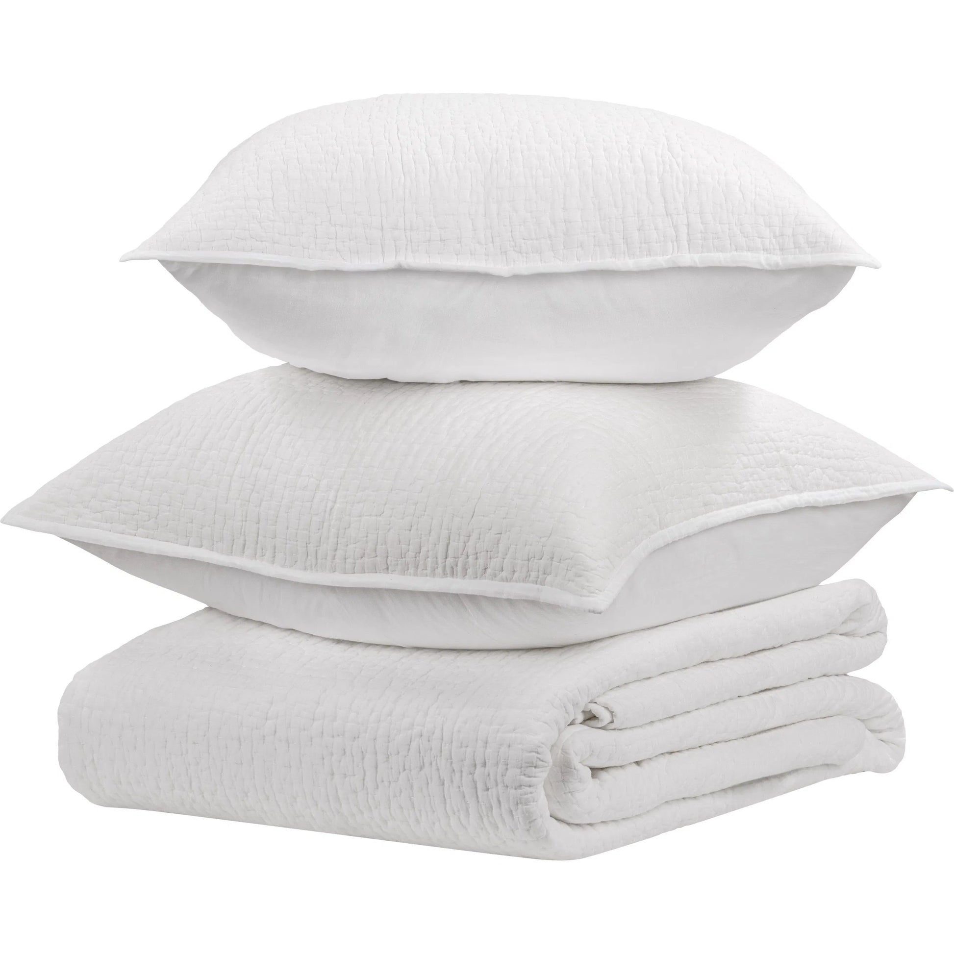 Danica 100% Cotton Quilt by Villa by Classic Home in white. Made from 100% cotton voile 100% cotton fill in a unique style.