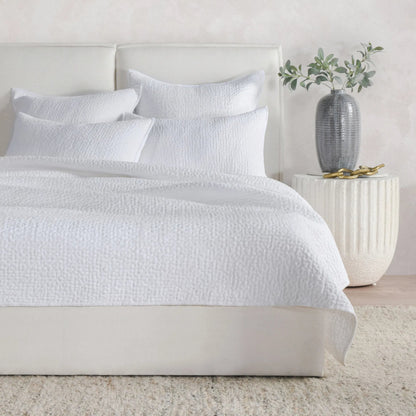 Danica 100% Cotton Quilt by Villa by Classic Home in white. Made from 100% cotton voile 100% cotton fill in a unique style.