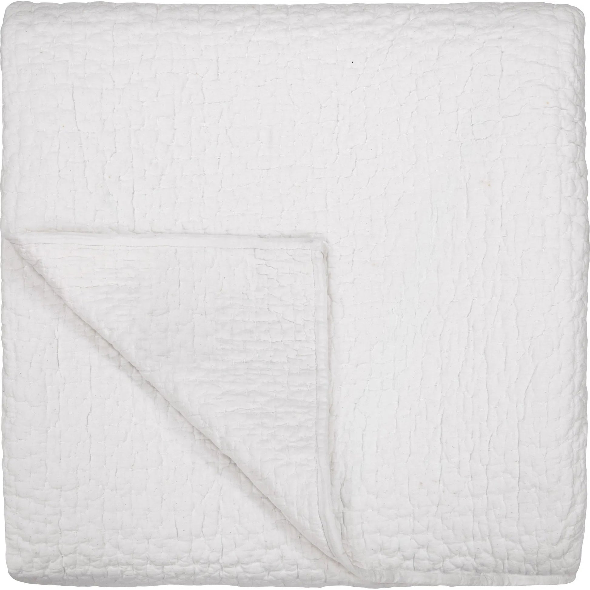 Danica 100% Cotton Quilt by Villa by Classic Home in white. Made from 100% cotton voile 100% cotton fill in a unique style.