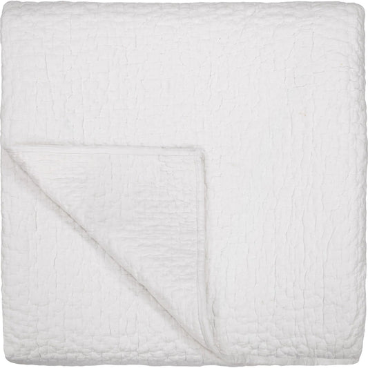 Danica 100% Cotton Quilt by Villa by Classic Home in white. Made from 100% cotton voile 100% cotton fill in a unique style.