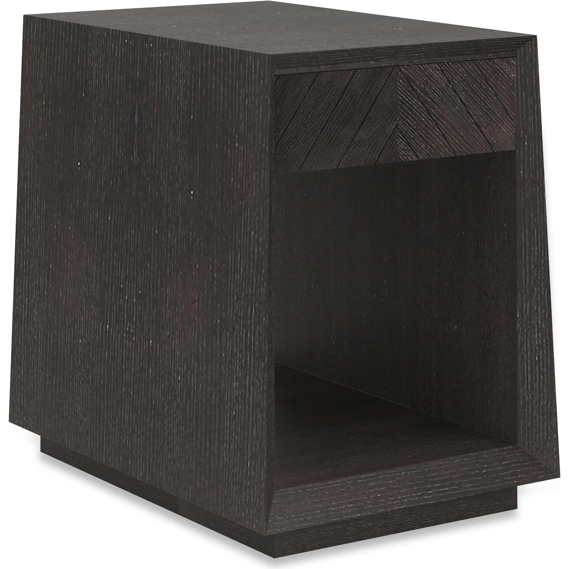 Bridges by Caracole in black stained ash. Made from ash, quartered ash in a modern style.