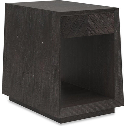 Bridges by Caracole in black stained ash. Made from ash, quartered ash in a modern style.