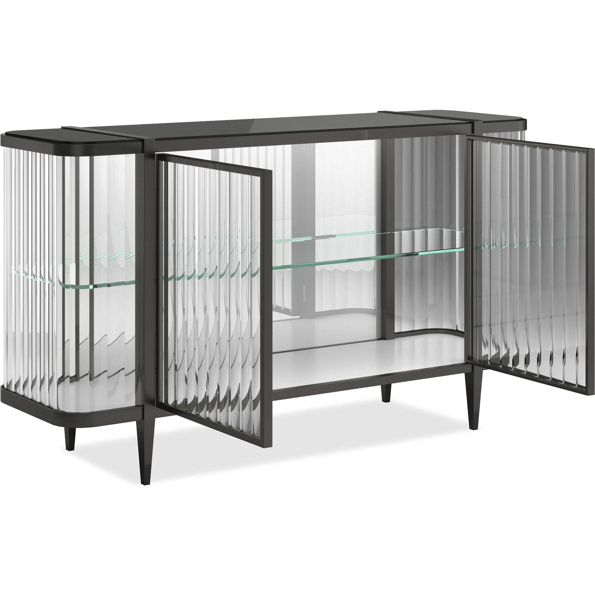 Stop and Stare Console by Caracole. Made from metal, glass, acrylic in a unique style.
