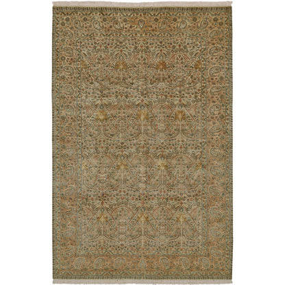 Spohia Rug - 6598F by Feizy in ivory, green. Made from silk, wool in a unique style.