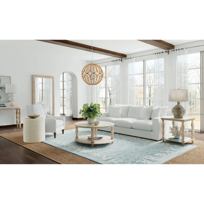 Serenity Bahari Lamp Table by Hooker Furniture in surf. Made from oak veneers, rope in a cottage & farmhouse style.