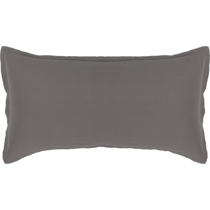 Arcadia Linen Throw Pillow by Villa by Classic Home in gray. Made from cotton linen blend in a unique style.
