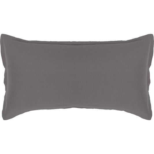 Arcadia Linen Throw Pillow by Villa by Classic Home in gray. Made from cotton linen blend in a unique style.