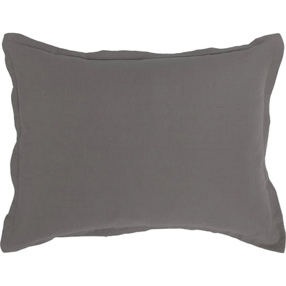 Arcadia Linen Throw Pillow by Villa by Classic Home in gray. Made from cotton linen blend in a unique style.