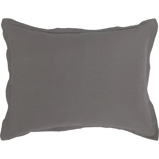 Arcadia Linen Throw Pillow by Villa by Classic Home in gray. Made from cotton linen blend in a unique style.