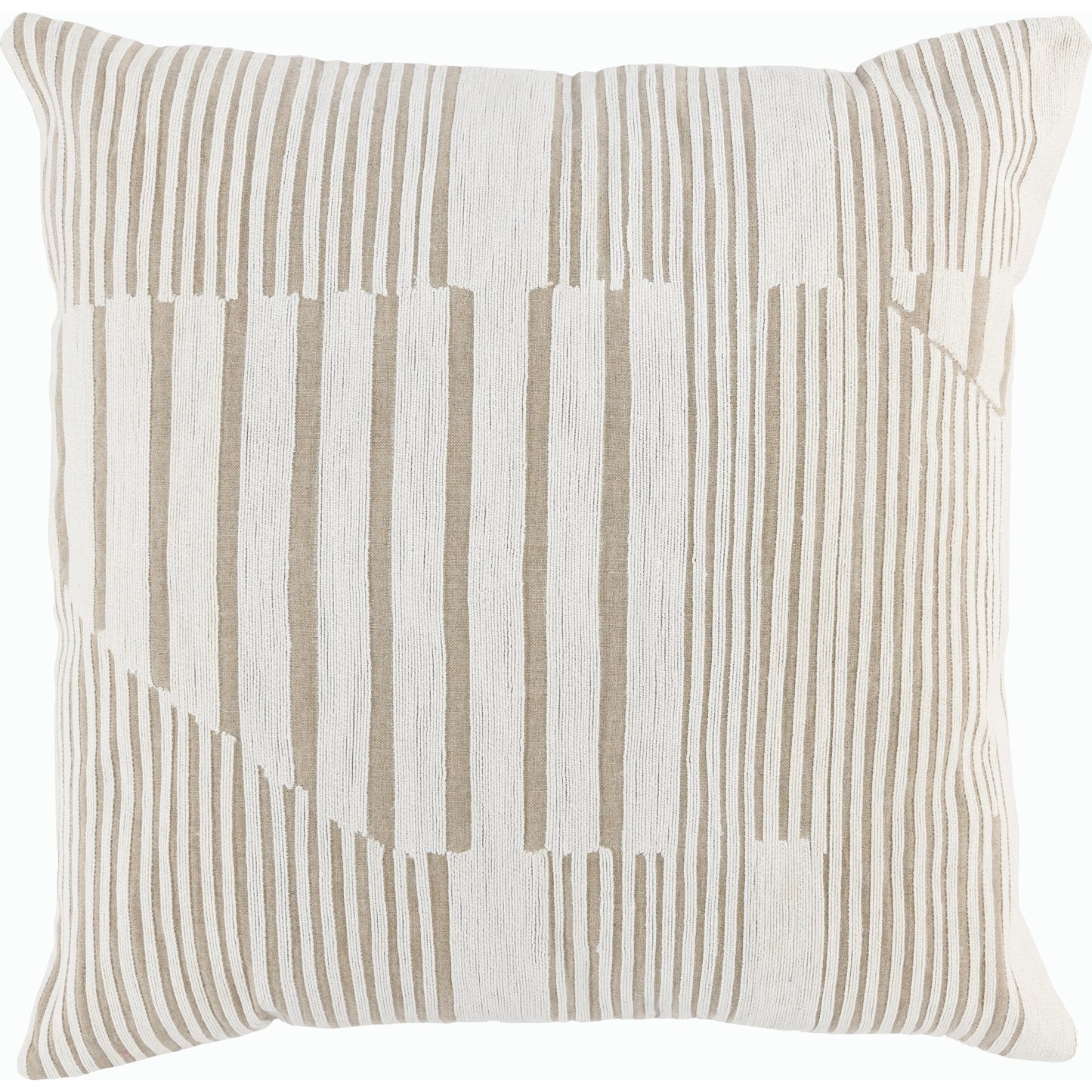001 SI-2162441 | Primary Silo | Charlotte Throw Pillow by Villa by Classic Home in ivory, natural. Made from cotton linen blend in a modern style.