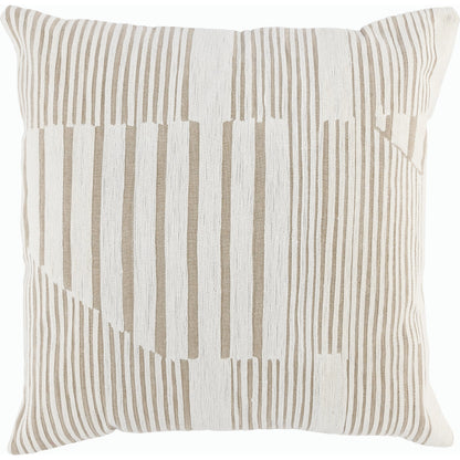 Charlotte Throw Pillow by Villa by Classic Home in ivory, natural. Made from cotton linen blend in a modern style.