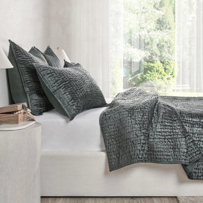 Dimitry 100% Rayon Velvet Bay Quilt by Villa by Classic Home. Made from unique in a modern style.