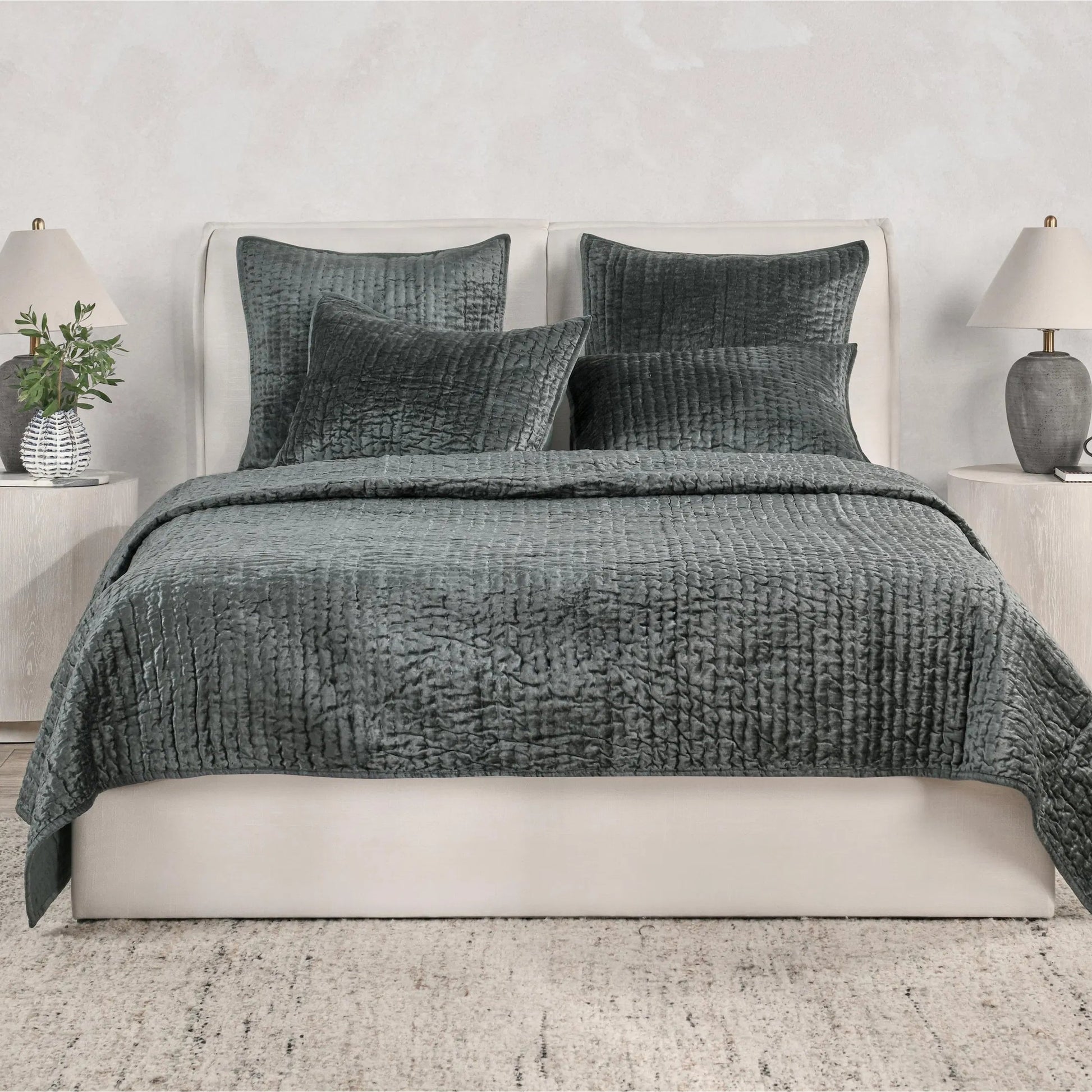 Dimitry 100% Rayon Velvet Bay Quilt by Villa by Classic Home. Made from unique in a modern style.