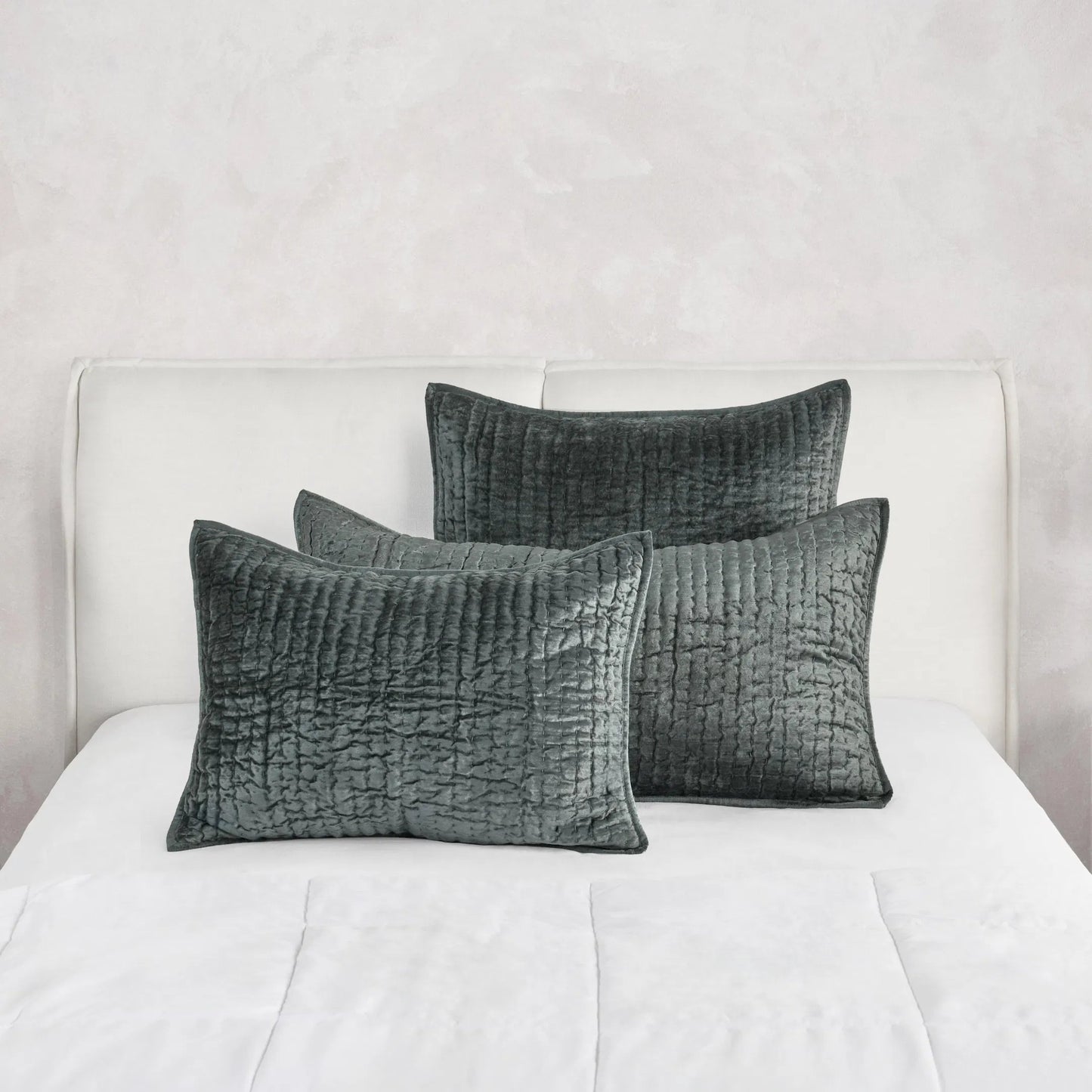 116 SI-2223060 | Lifestyle | Dimitry 100% Rayon Velvet Euro Sham by Villa by Classic Home. Made from front: 100% rayon velvet; back: 100% solid cotton back in a modern style.