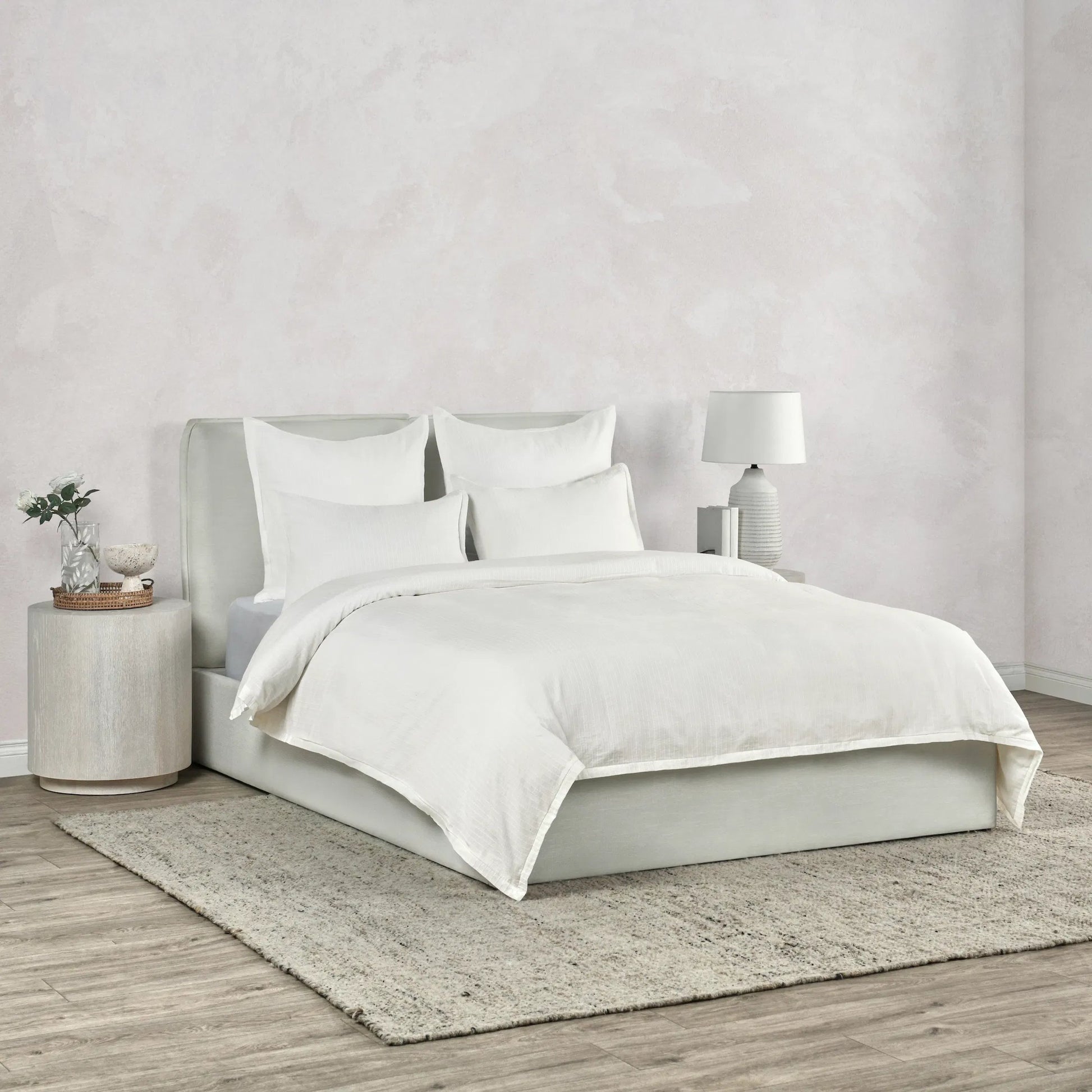 Karina 100% Cotton White Queen Duvet by Villa by Classic Home in white. Made from 100% cotton in a transitional style.