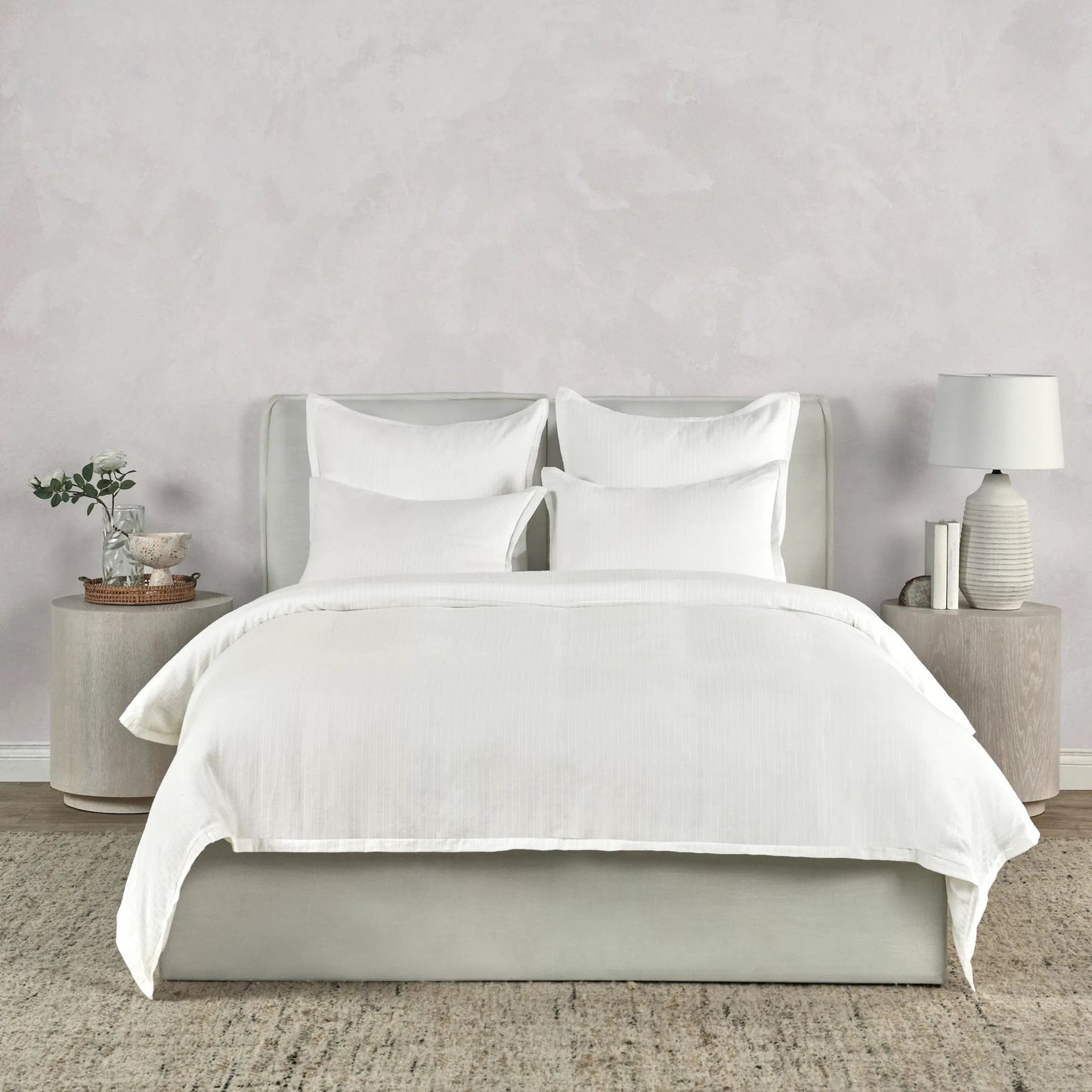 004 SI-2223148 | Lifestyle | Karina 100% Cotton White Queen Duvet by Villa by Classic Home in white. Made from 100% cotton in a transitional style.