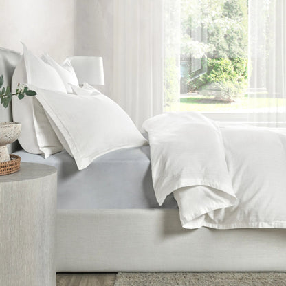 Karina 100% Cotton White Queen Duvet by Villa by Classic Home in white. Made from 100% cotton in a transitional style.