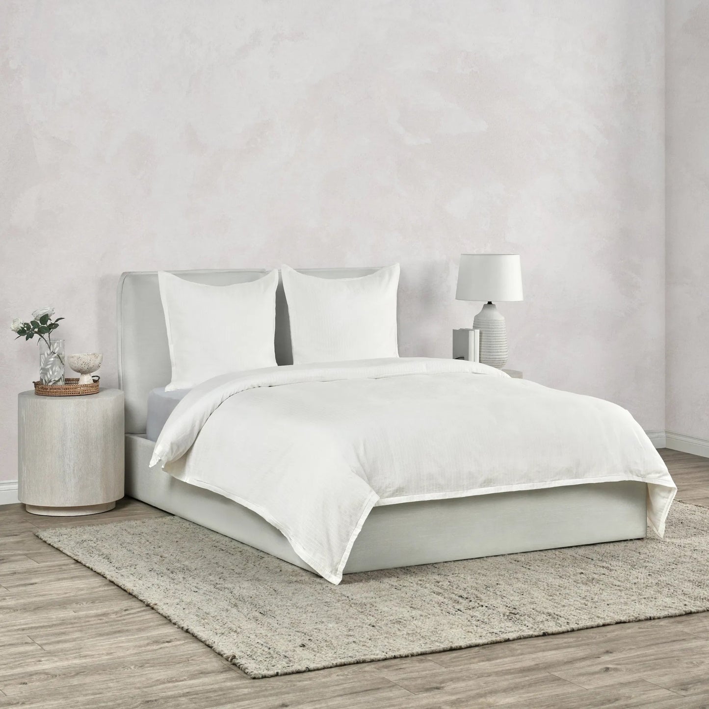 004 SI-2223149 | Lifestyle | Karina 100% Cotton White Euro Sham by Villa by Classic Home in white. Made from 100% cotton in a transitional style.