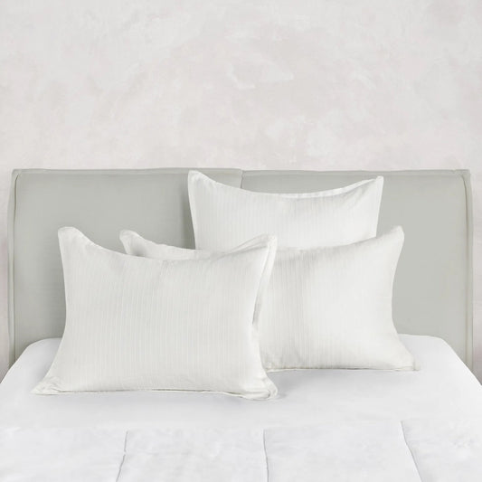 Karina 100% Cotton White Euro Sham by Villa by Classic Home in white. Made from 100% cotton in a unique style.